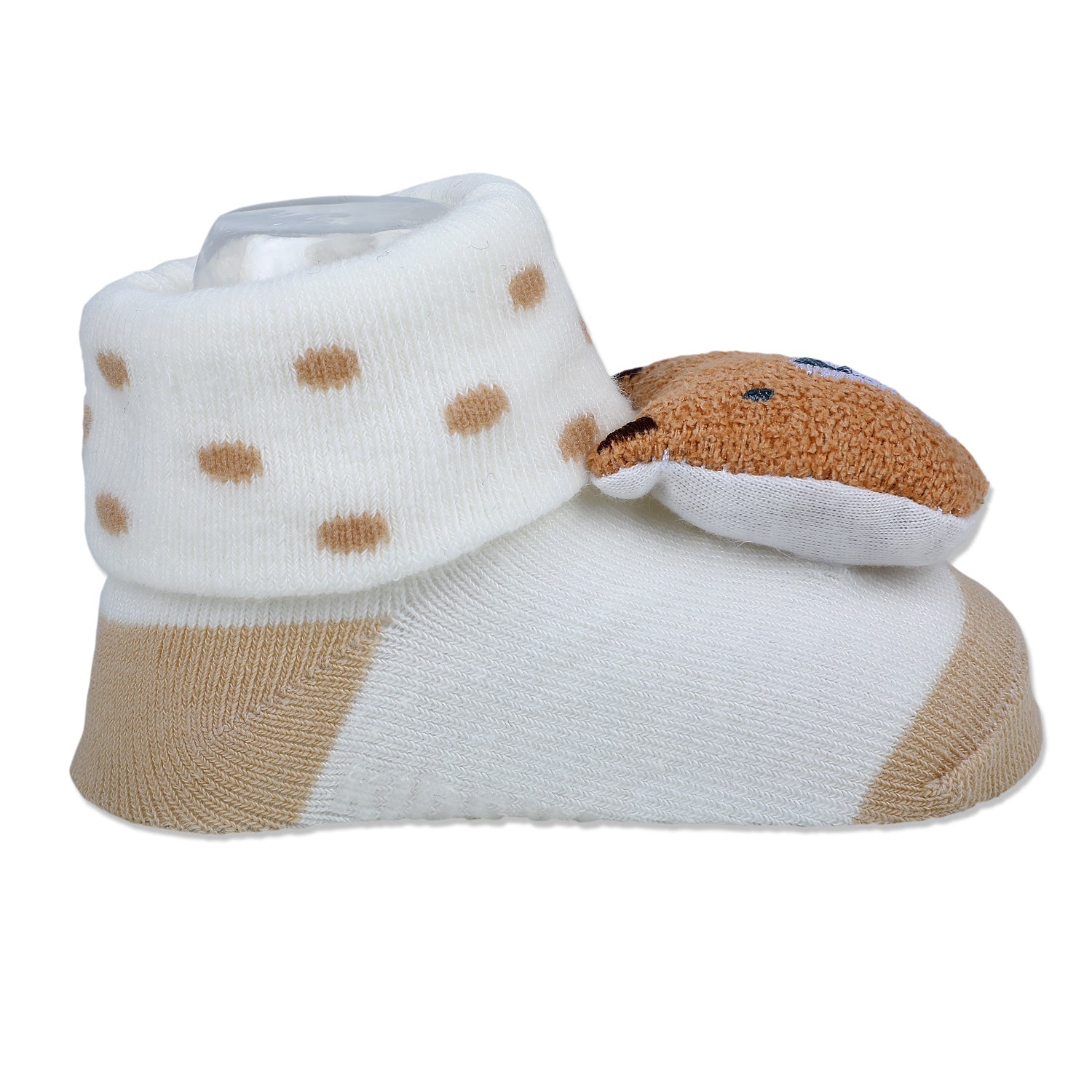 Baby Moo My Pet Cotton Anti-Skid 3D Socks - White