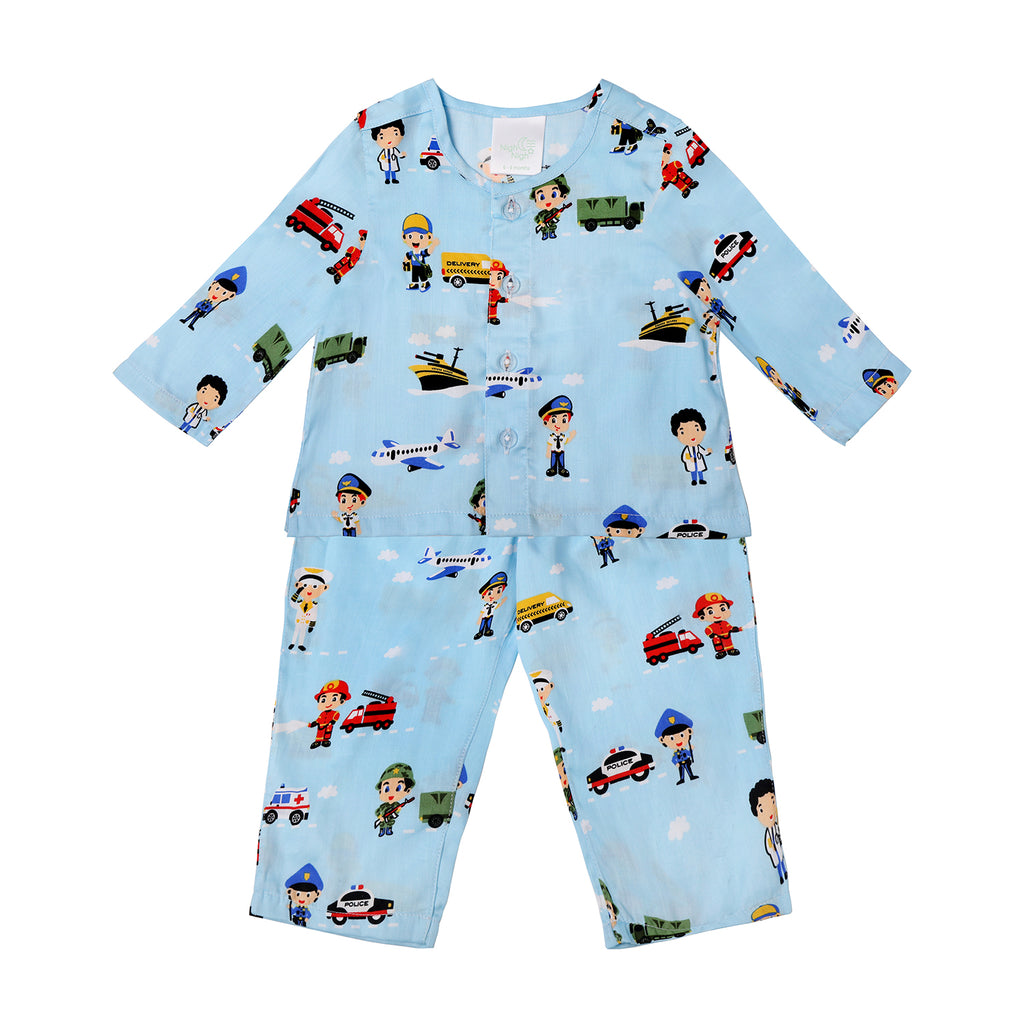 Young Heroes Pure Cotton Baby Boy Nightsuit