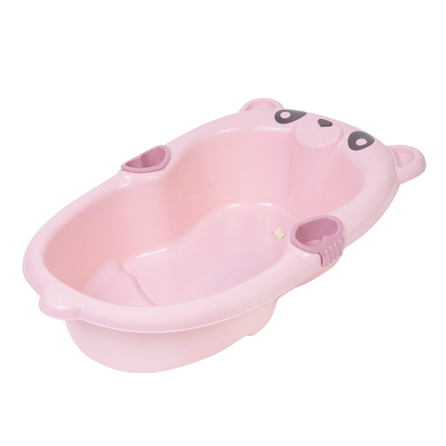Baby Moo Bath Tub With Soap Holder And Drain Plug Panda Pink