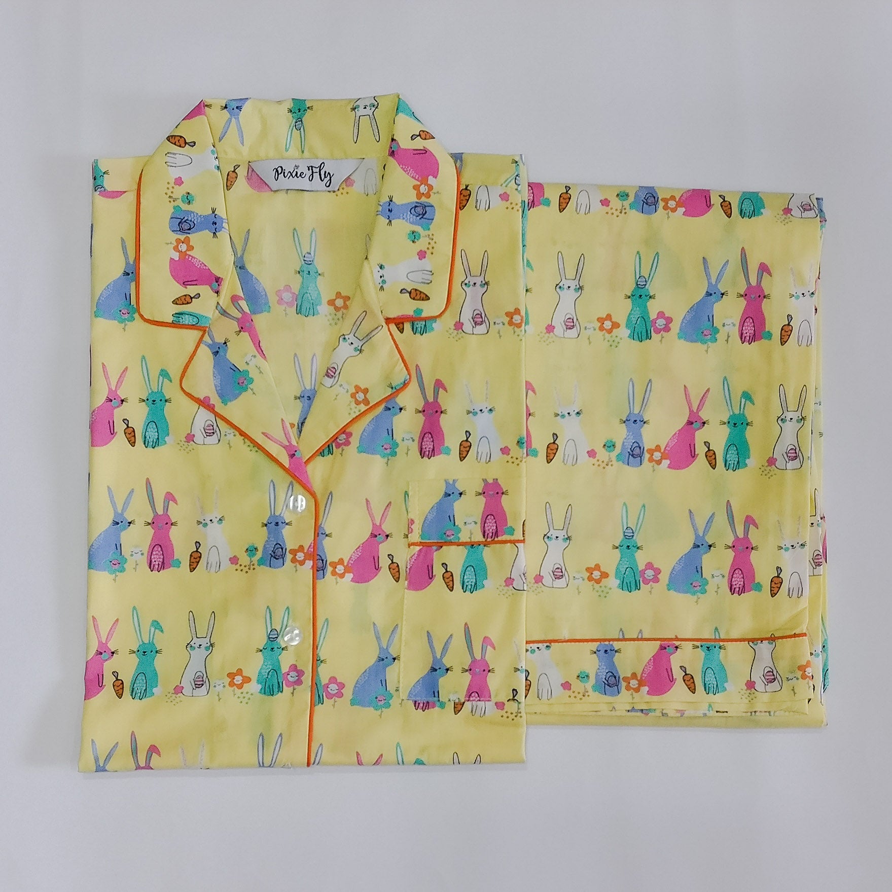 Kid's Pyjama Set - Yellow Bunnies