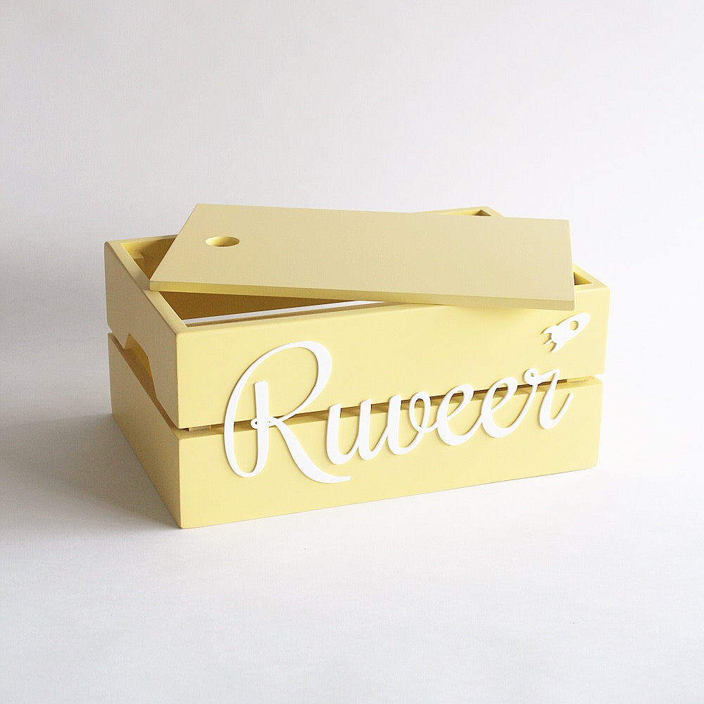 Personalised Name Box, Yellow