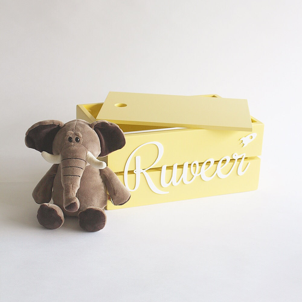 Personalised Name Box, Yellow
