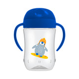 Dr. Brown's Soft-Spout Transition Cup w/ Handles -Blue Penguin Deco