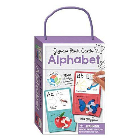 Jigsaw Flash Cards: Alphabet<br> <span style="font-size: 11px; font-family:Helvetica,Arial,sans-serif;">With 24 Jigsaws</span>