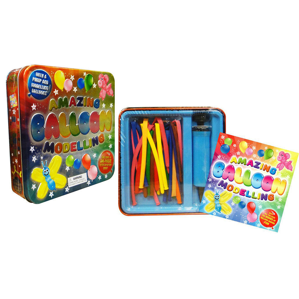 Amazing Balloon Modelling Box Set<br> <span style="font-size: 11px; font-family:Helvetica,Arial,sans-serif;">With a pump and modelling balloons</span>