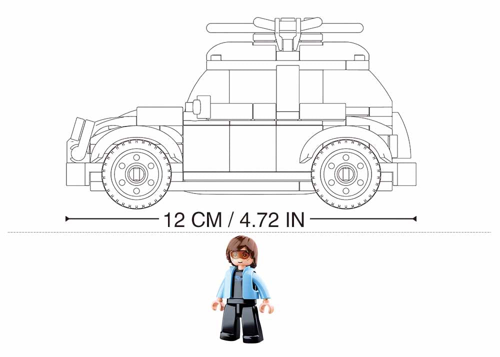 SLUBAN® Beetle Car (M38-B706C) (176 Pieces) Building Blocks Kit For Boys And Girls 