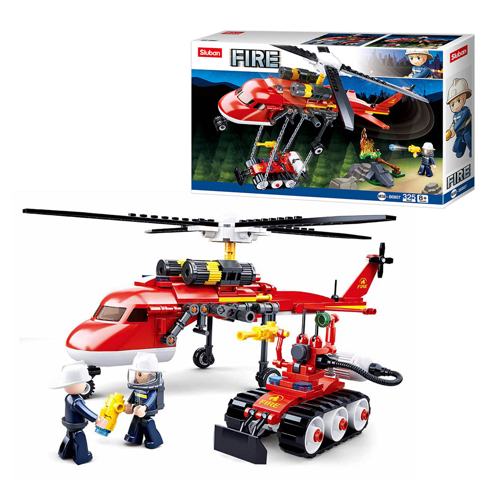 SLUBAN® Fire-Helicopter  (M38-B807) (325 Pieces) Building Blocks Kit For Boys And Girls 