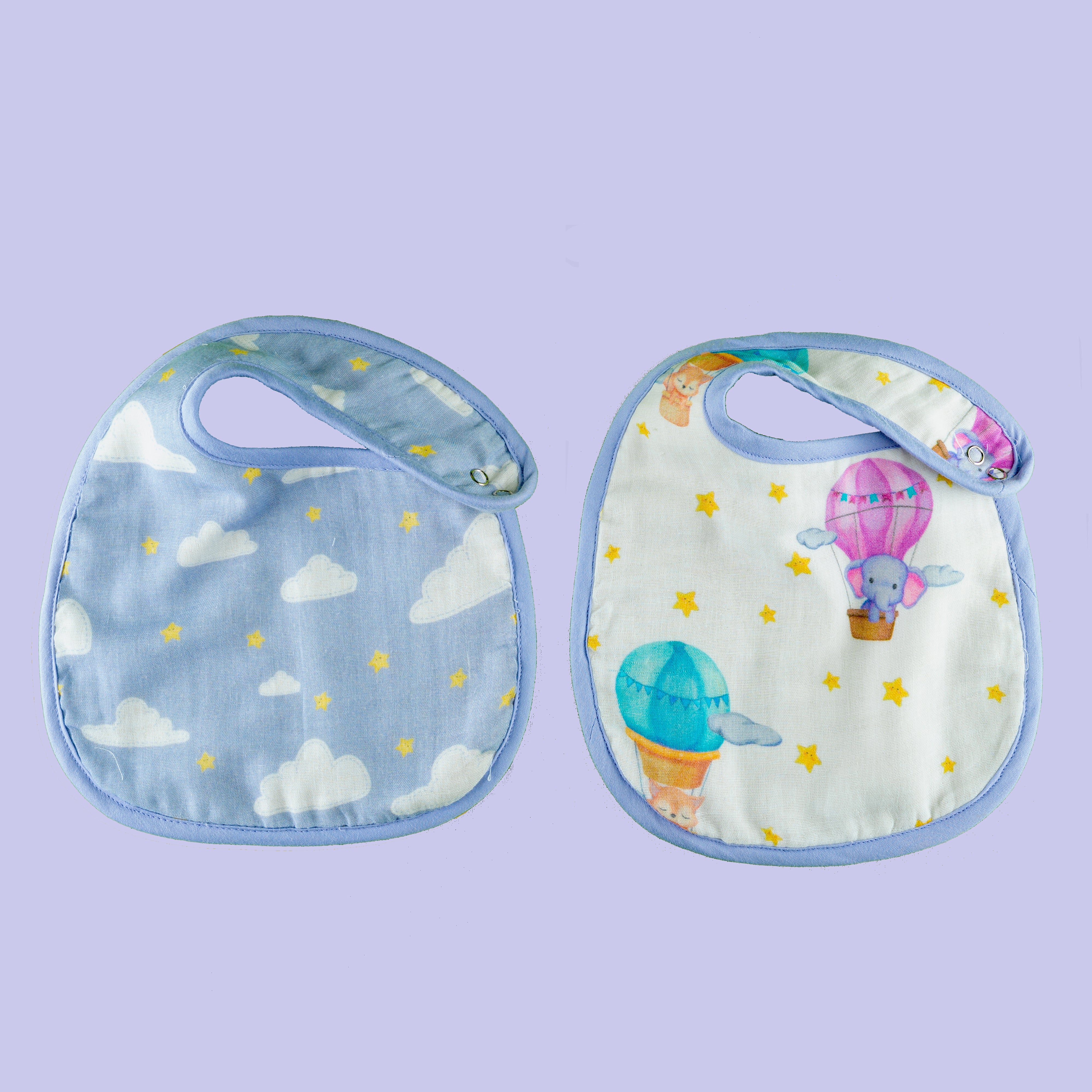 Tiny Snooze Organic Classic Bibs (Set of 2)-Sky Is The Limit