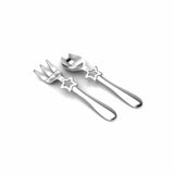 Silver Plated Star Spoon & Fork Set