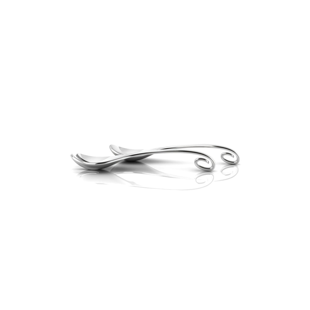 Sterling Silver Spoon/Fork Set - Curve