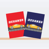 Personalised Notebooks - Racer Car, Set of 2