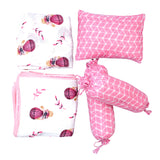 Theoni 100% Organic Cotton Complete Cot Set – Cappadocia Dreams Pink