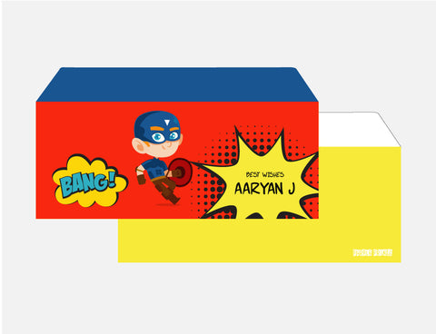 Personalised Envelopes - Comic Superhero, Set of 24