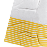Mustard Stripe Personalized Organic Cotton Knitted Blanket - Single Bed