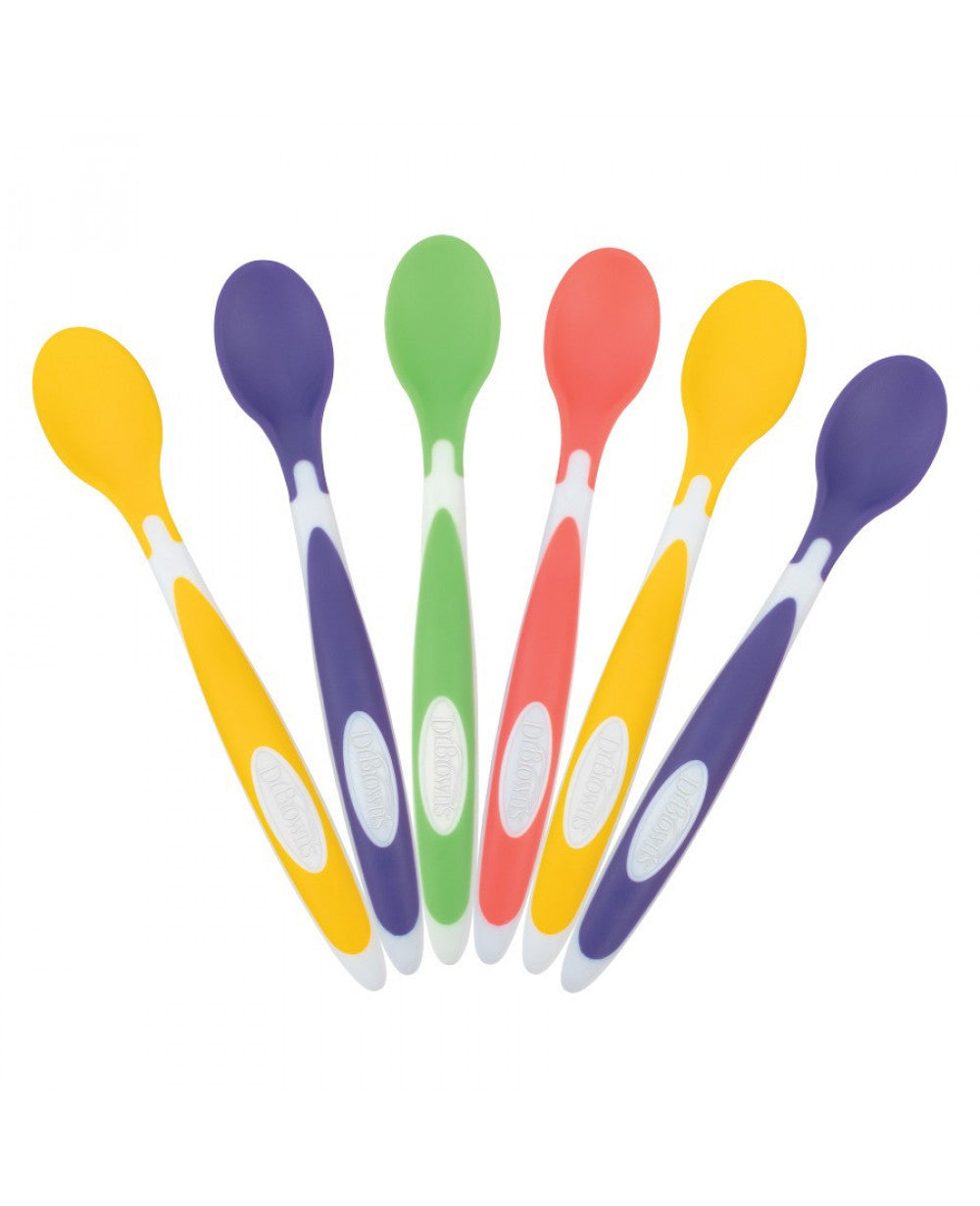 Dr. Brown's Soft Tip Spoons, 6-pack - Multicolour