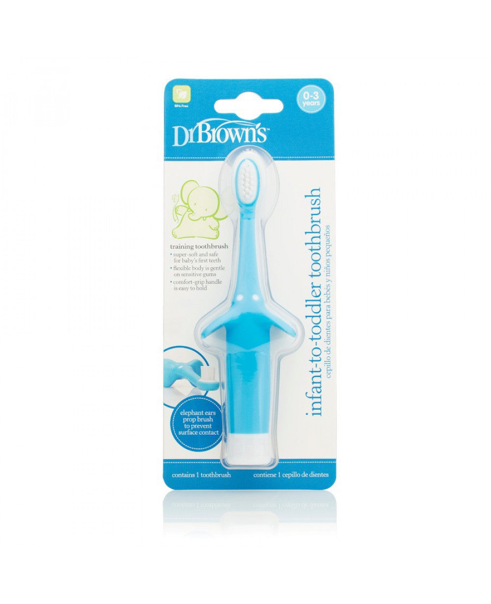 Dr. Brown's Infant-to-Toddler Toothbrush - Blue Elephant