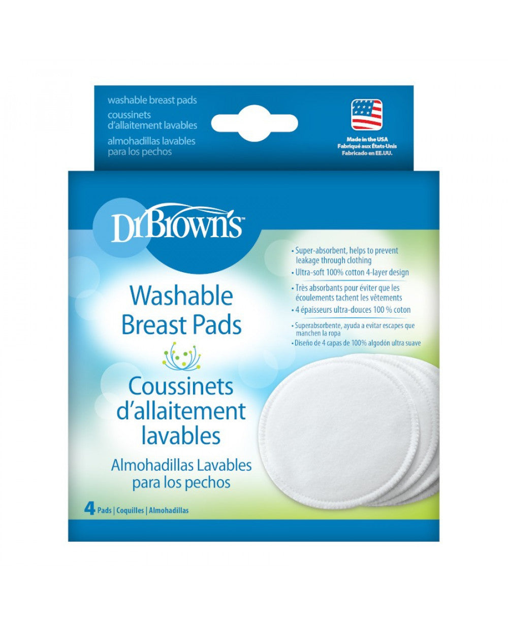 Dr. Brown's Washable Breast Pads, 4-Pack