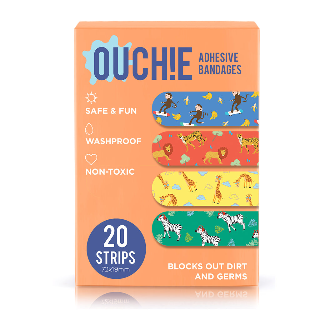 'Ouchie Printed Bandages'  20-Pack (Orange)