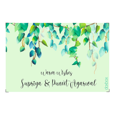 Personalised Gift Tags - Green Watercolor Leaves
