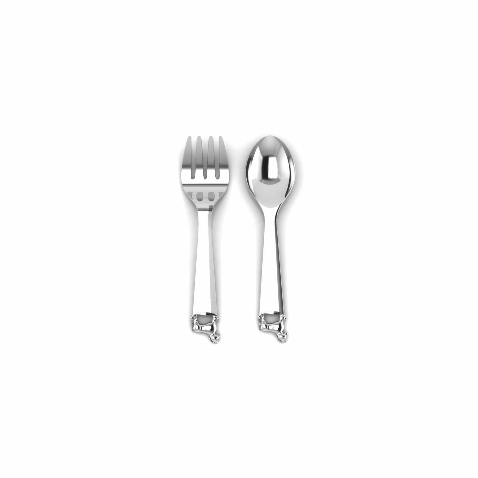 Silver Plated Horse Spoon & Fork Set