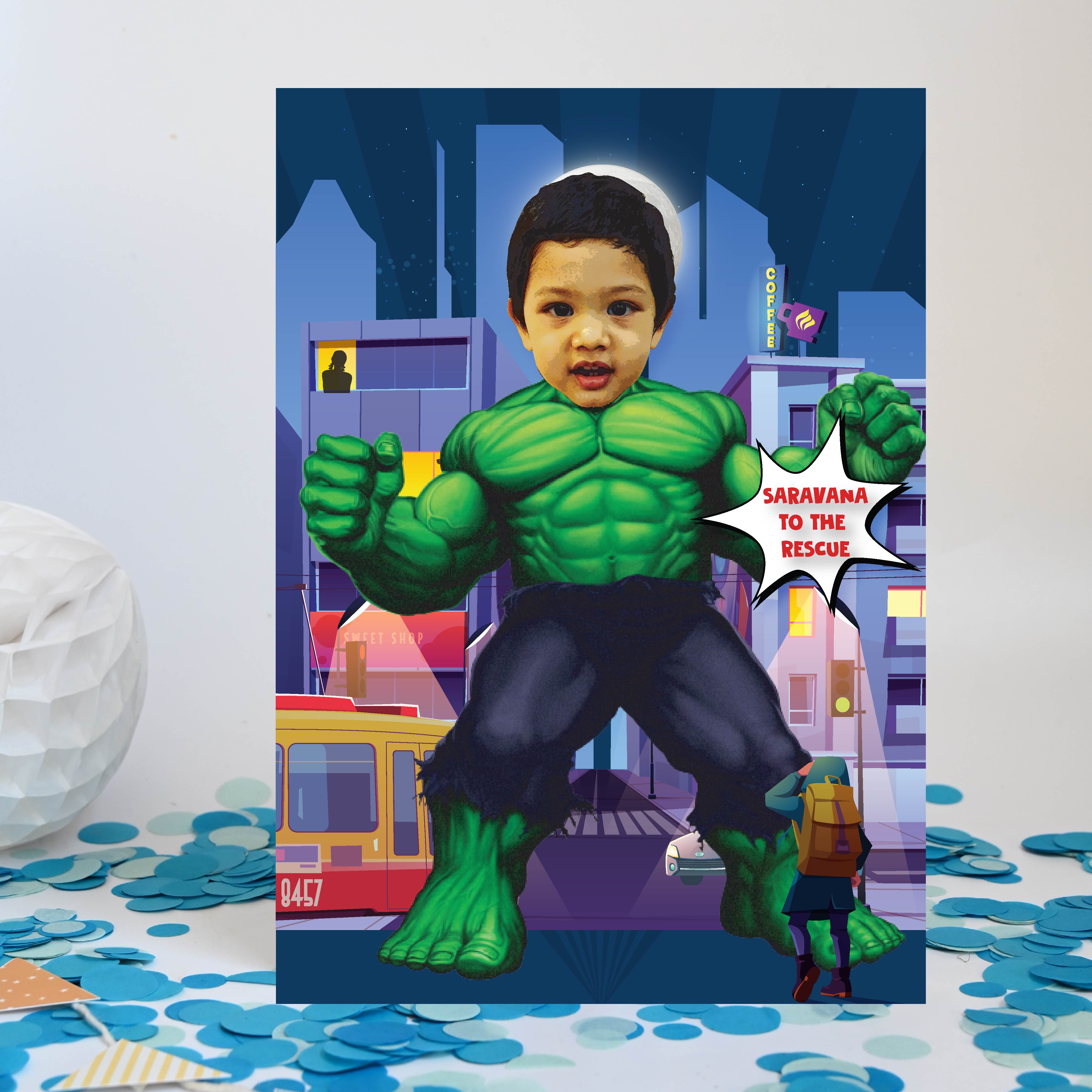 Superhero Poster - Soft Copy / Hardboard / Frame- Hulk