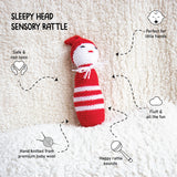 Sleepy Head Sensory Rattle - Red