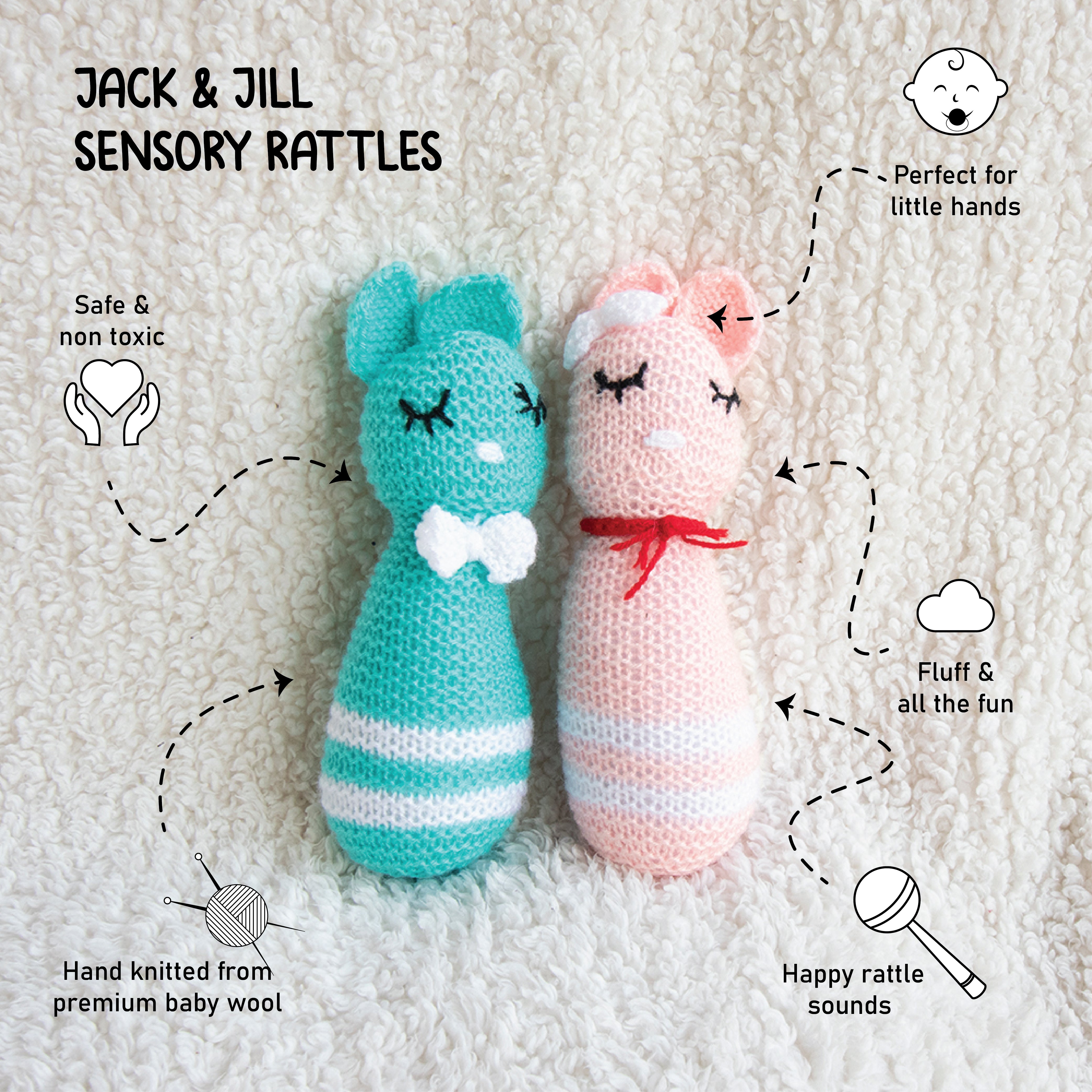 Jack & Jill Sensory Rattles