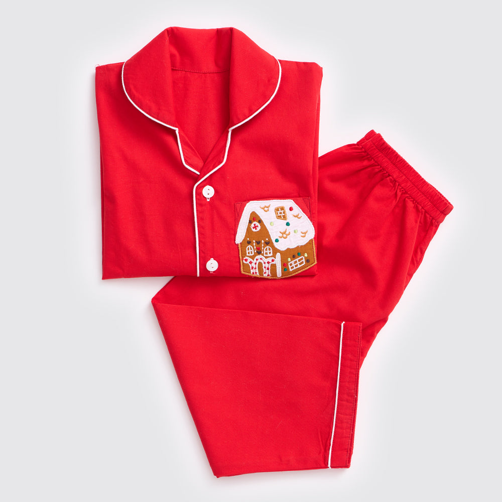 Personalised- Men Gingerbread House Pajama Set