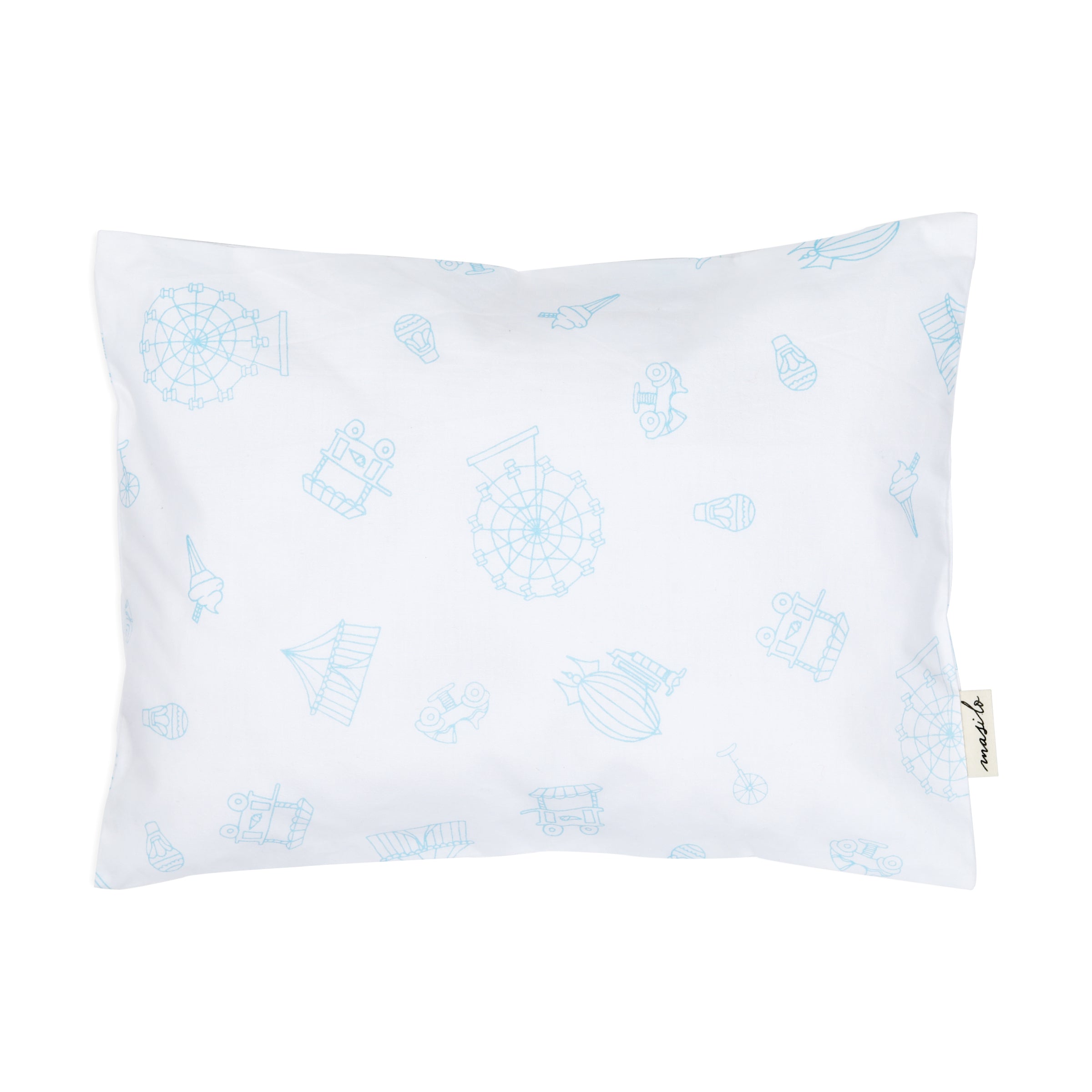 Carnival Blue baby pillow for newborn cot set