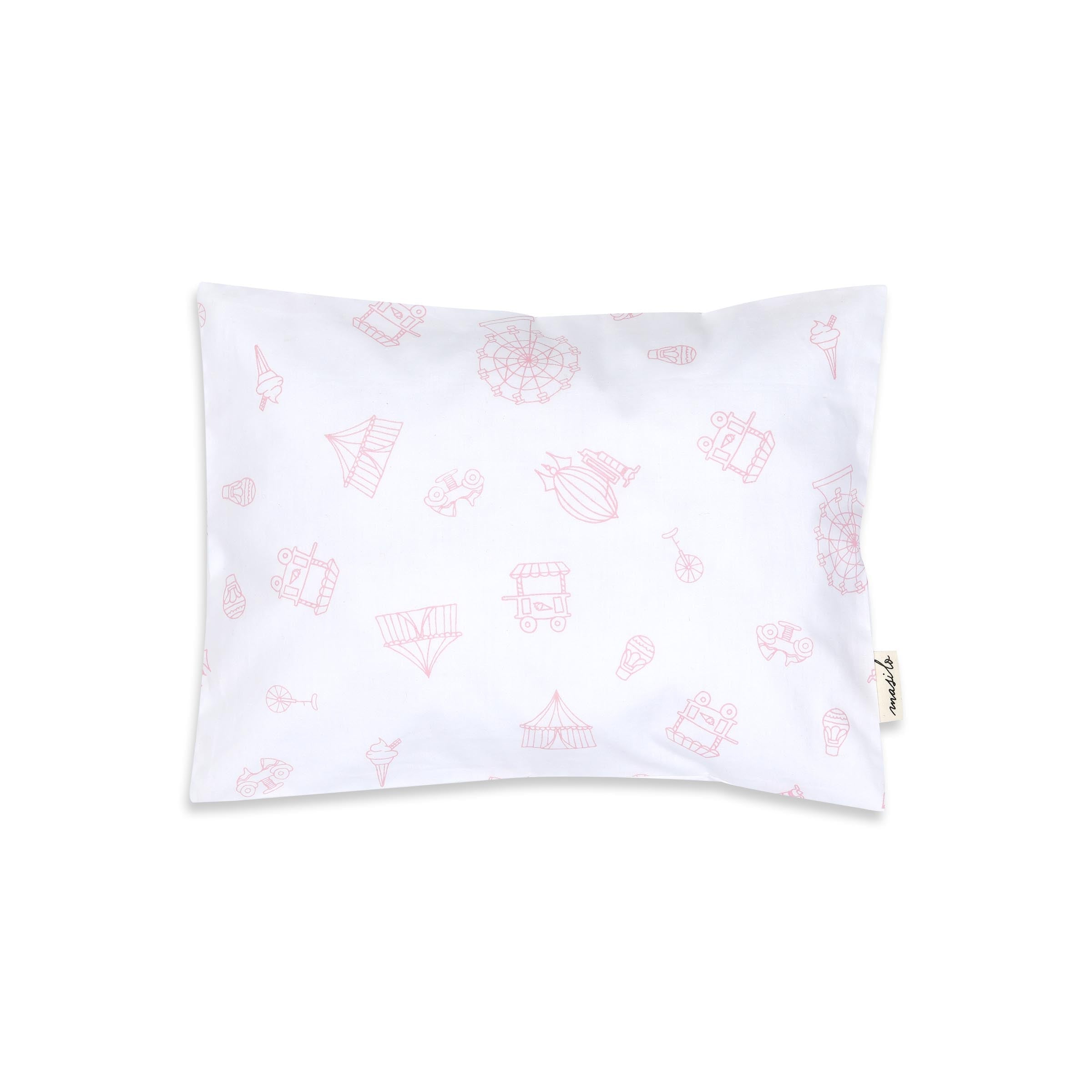 Carnival Pink baby pillow for newborn cot set