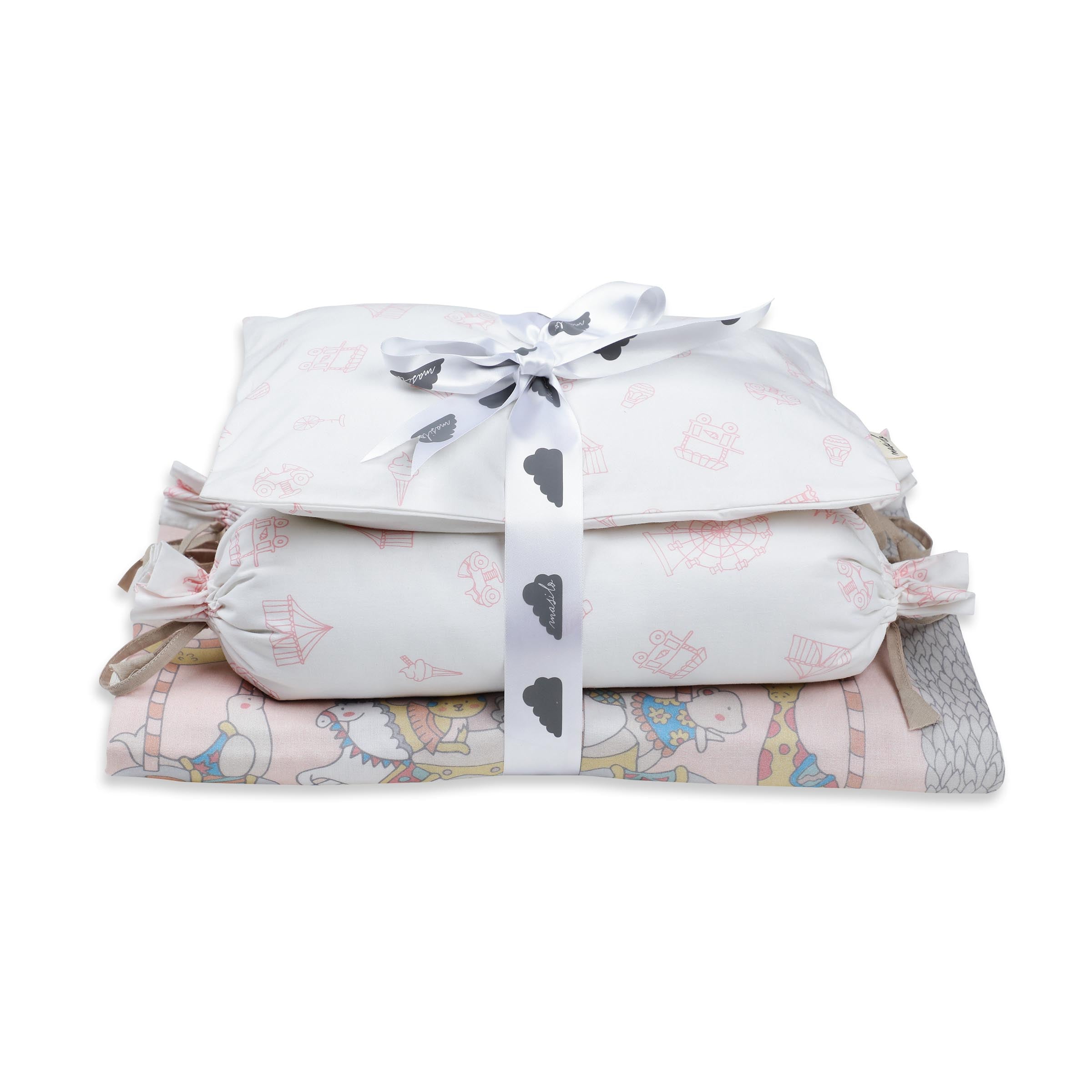 Carnival Pink newborn blanket detail in soft muslin