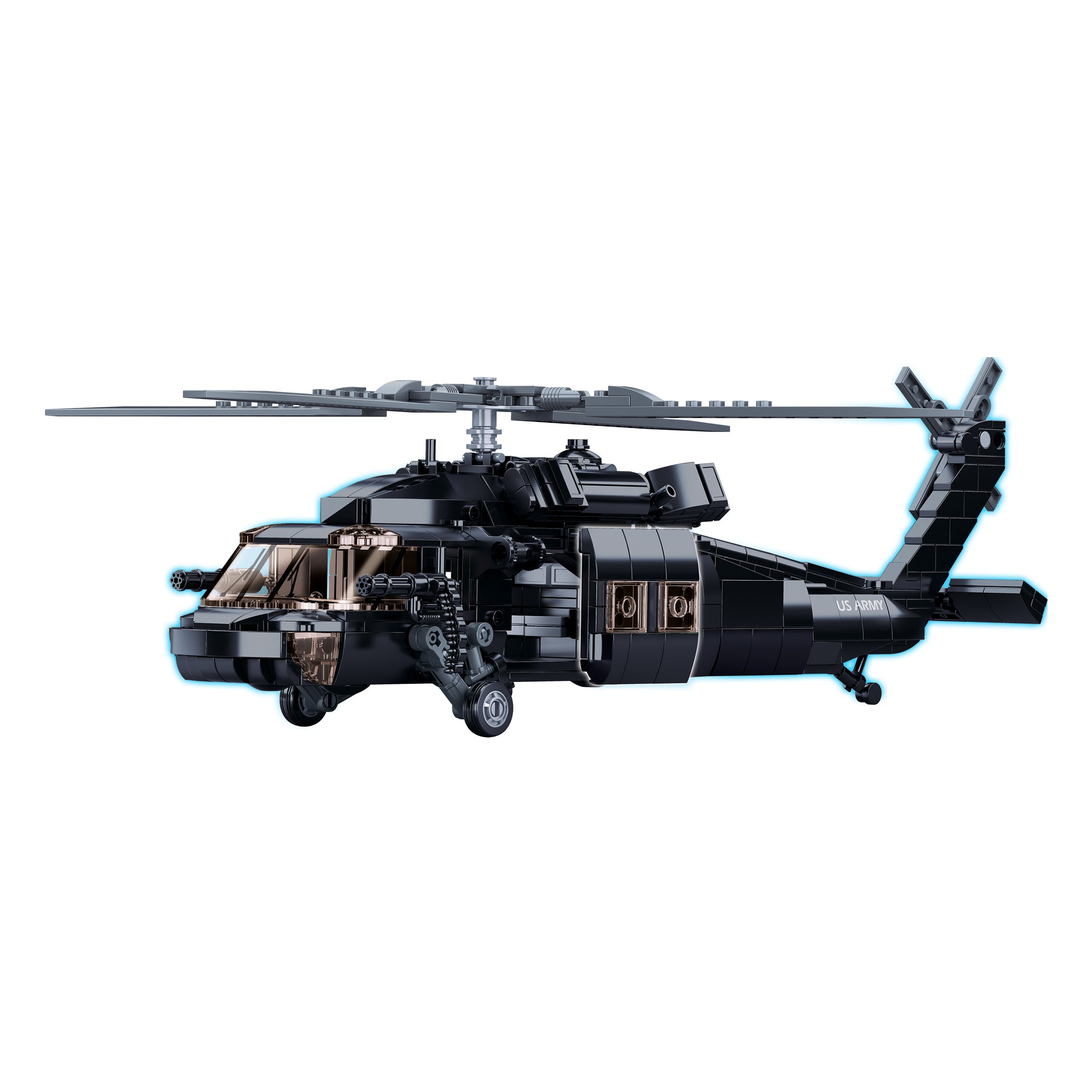 Sluban® Modelbricks Uh-60 Black Hawk (M38-B1012) (692 Pcs) Building Blocks Kit For Boys And Girls Aged 6 Years And Above Creative Construction Set Educational Stem Toy, Blocks Compatible With Other Leading Brands, Bis Certified.