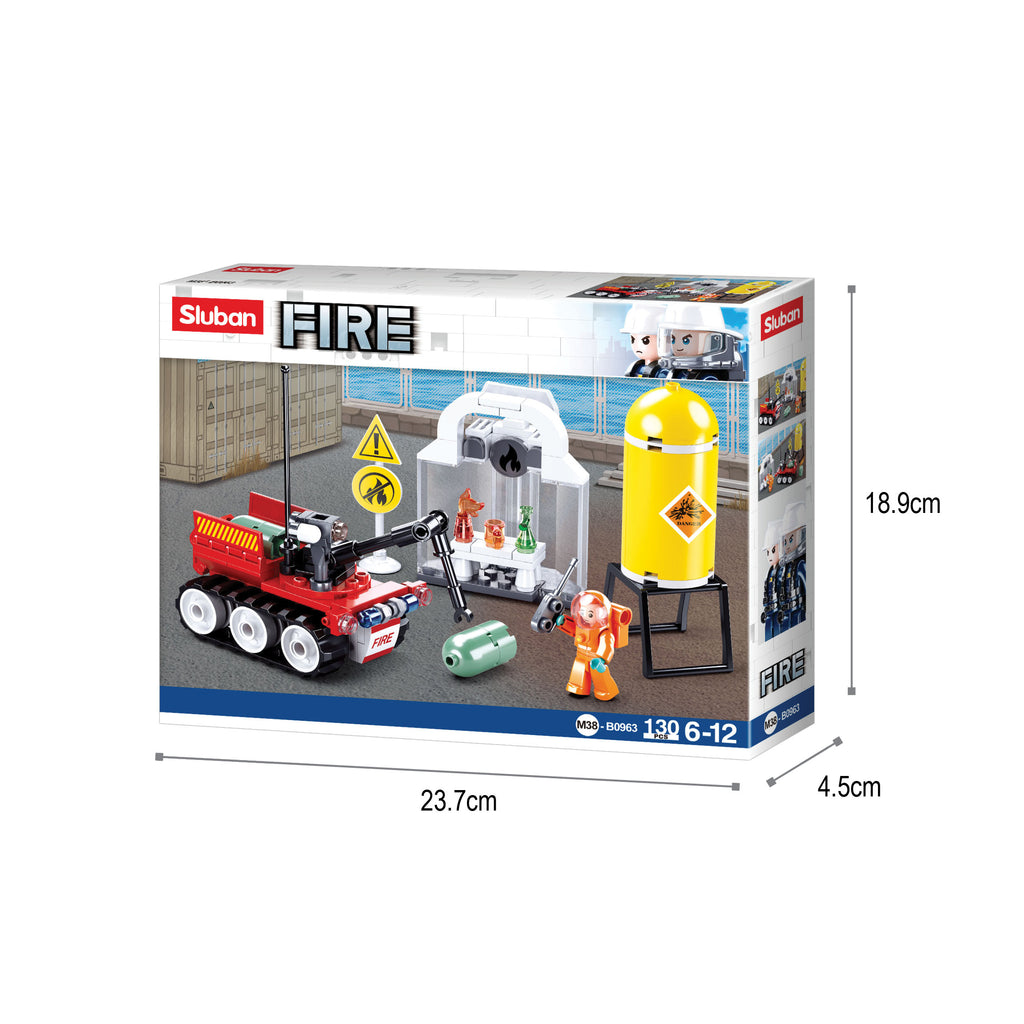 Sluban® Fire Drill (M38-B0963) (130 Pieces) Building Blocks Kit For Boys Aged 6 Years And Above Creative  Construction Set Educational Stem Toy, Ideal For Gifting Birthday Gift Return Gift, Blocks Compatible With Other Leading Brands, Bis Certified.