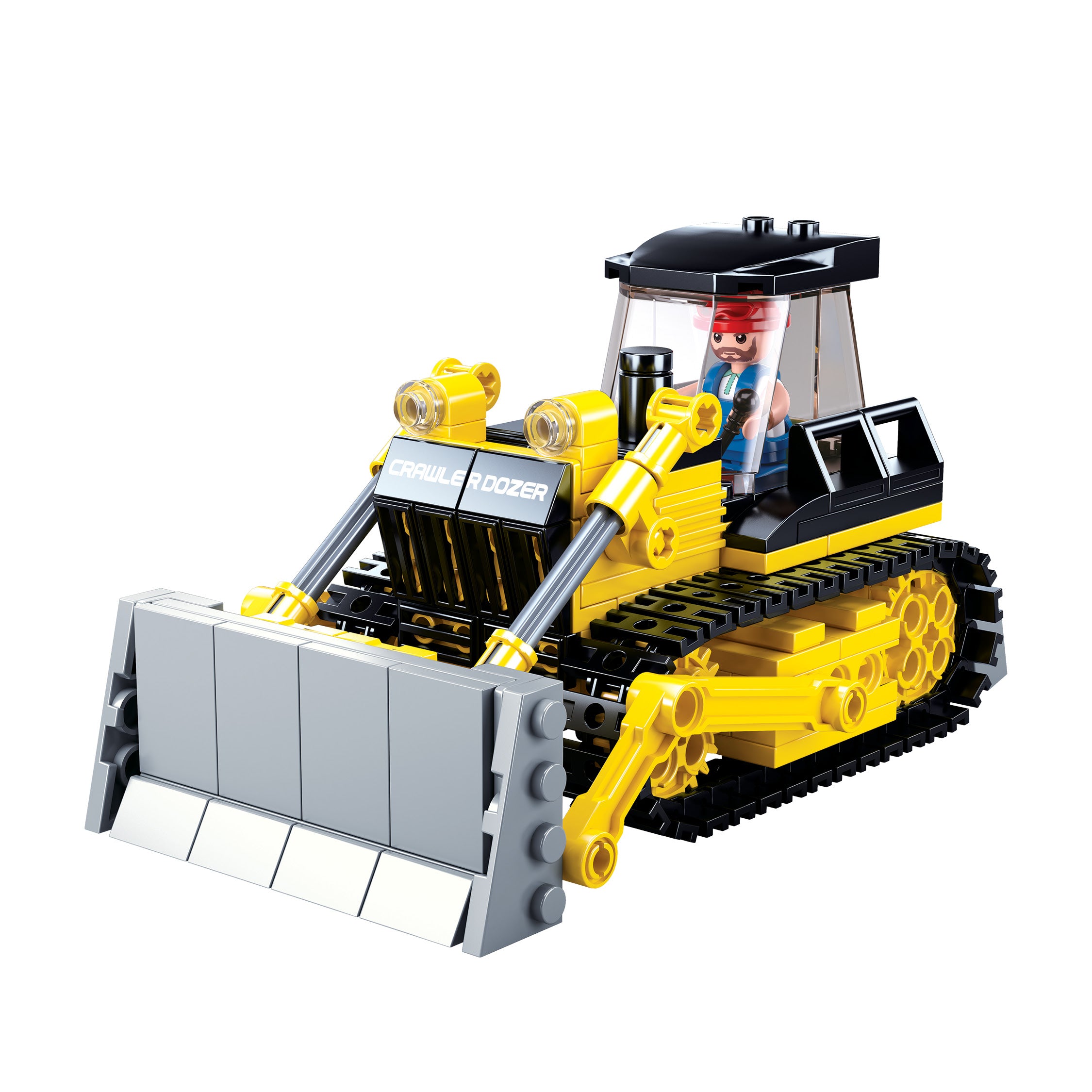 Sluban® Bulldozer (M38-B0802) (231 Pieces) Building Blocks Kit For Boys Aged 8 Years And Above Creative Construction Set Educational Stem Toy, Ideal For Gifting Birthday Gift Return Gift, Blocks Compatible With Other Leading Brands, Bis Certified.