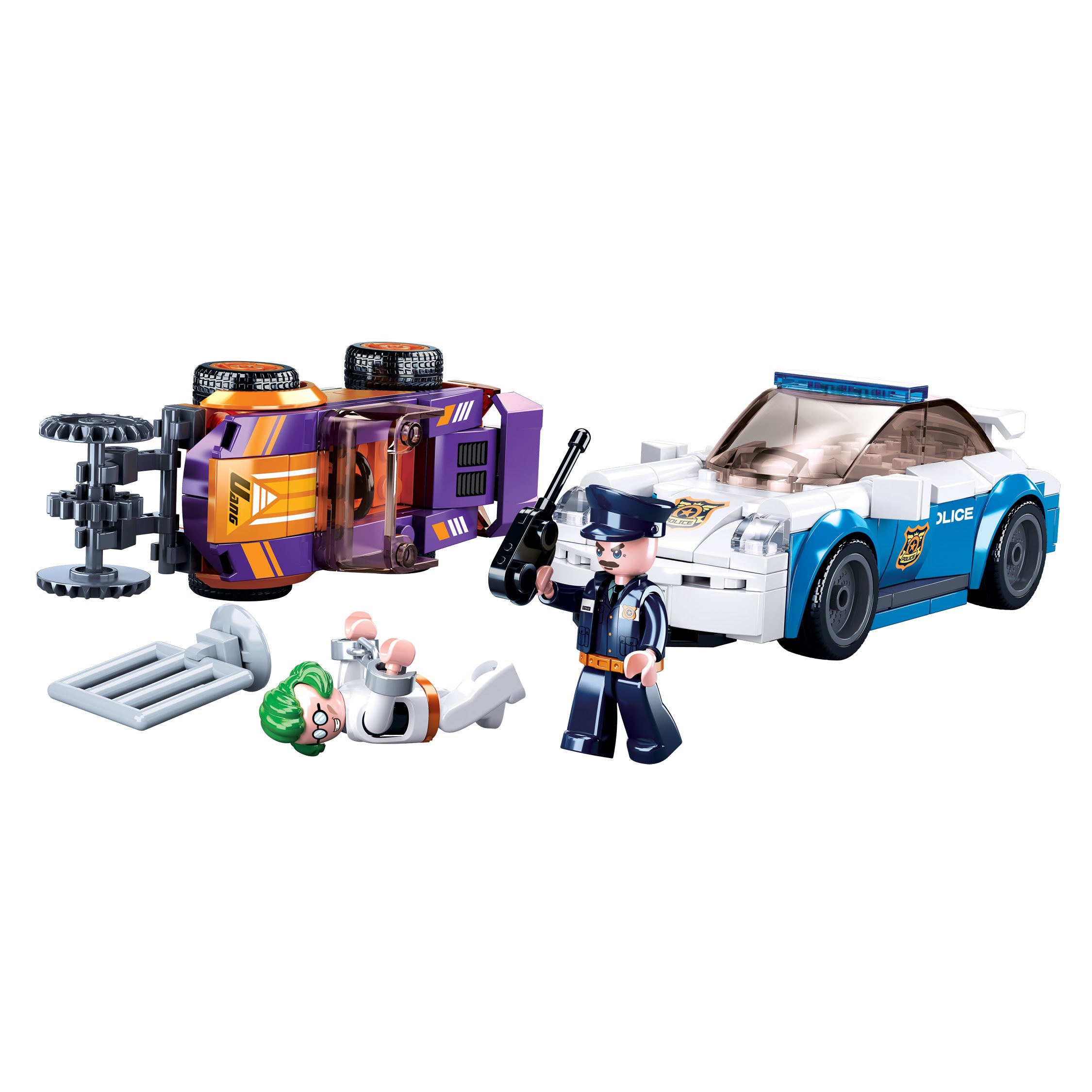 Sluban® Police – Manhunt On Highway (M38-B0825) ( 264 Pieces) Building Blocks Kit For Boys And Girls Aged 8 Years And Above  Creative Construction Set Educational Stem Toy Blocks Compatible With Other Leading Brands, Bis Certified.