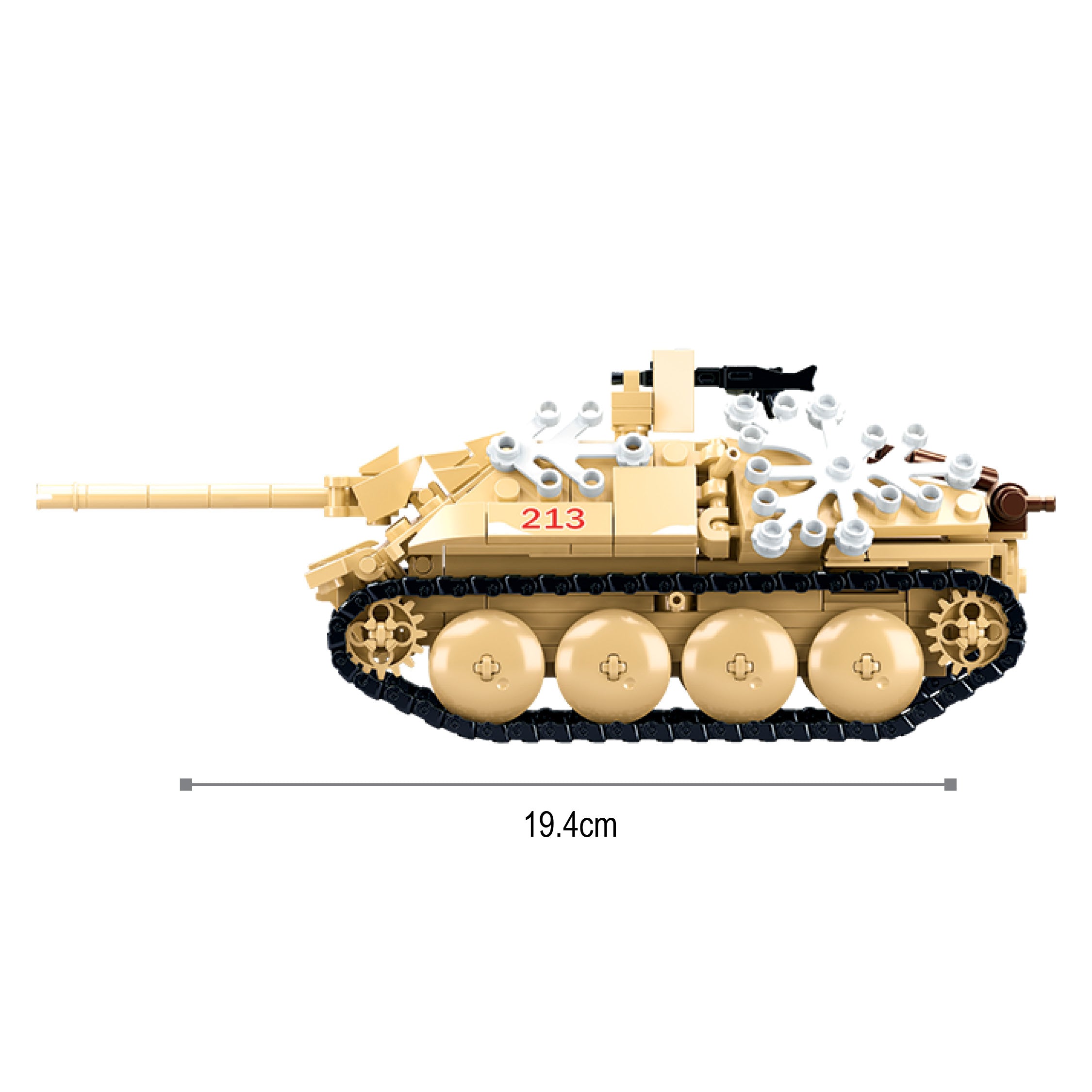 Sluban® Army Battle Of Budapest Tank Destroyer (M38-B976) (344 Pcs) Building Blocks Kit For Boys Aged 6 Years And Above Creative Construction Set Educational Stem Toy  Blocks Compatible With Other Leading Brands, Bis Certified.