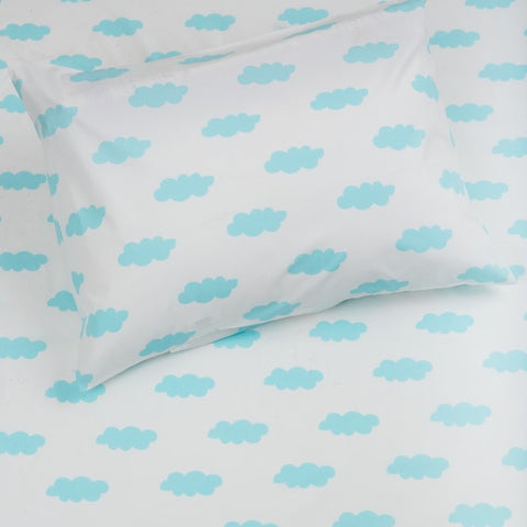 Bedsheet Set (Organic) - Clouds - Single/Double Bed Sizes Available