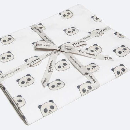 Masilo Organic Fitted Cot Sheet - Panda