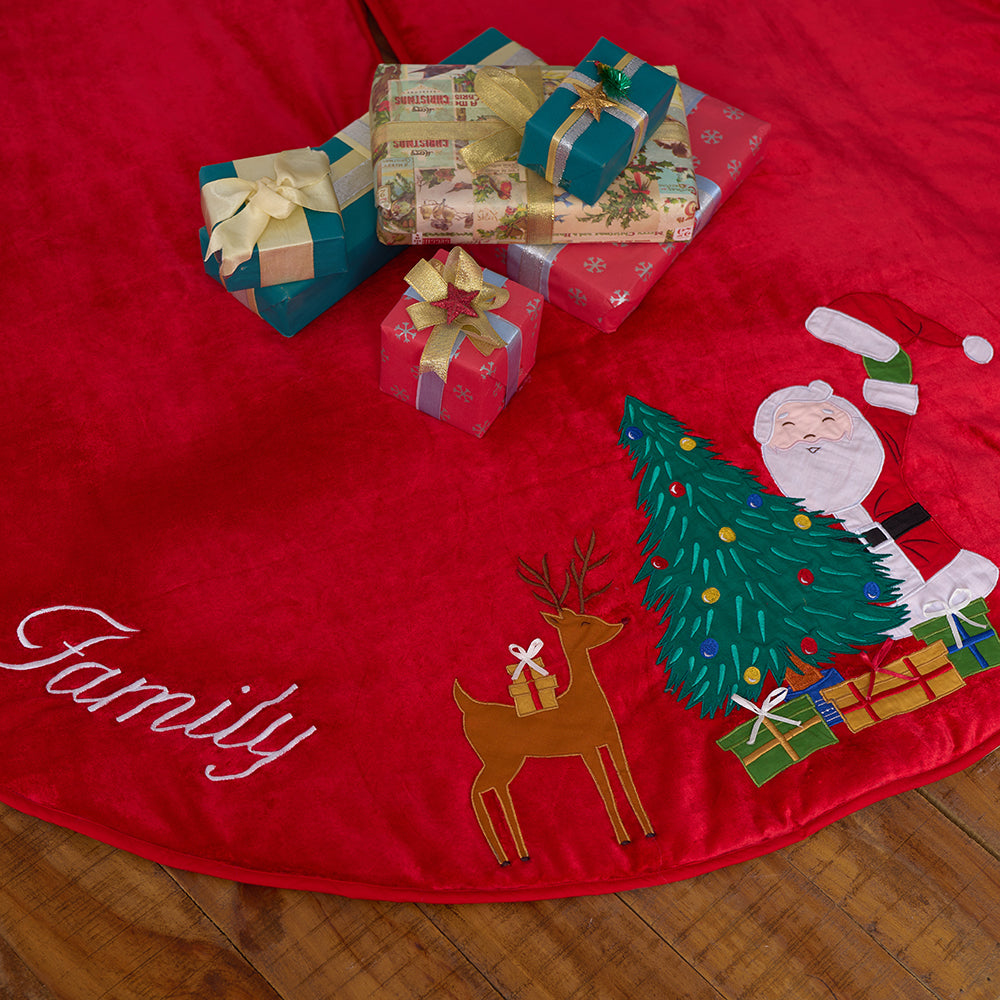 Personalised-Peek-A-Boo Santa Tree Skirt