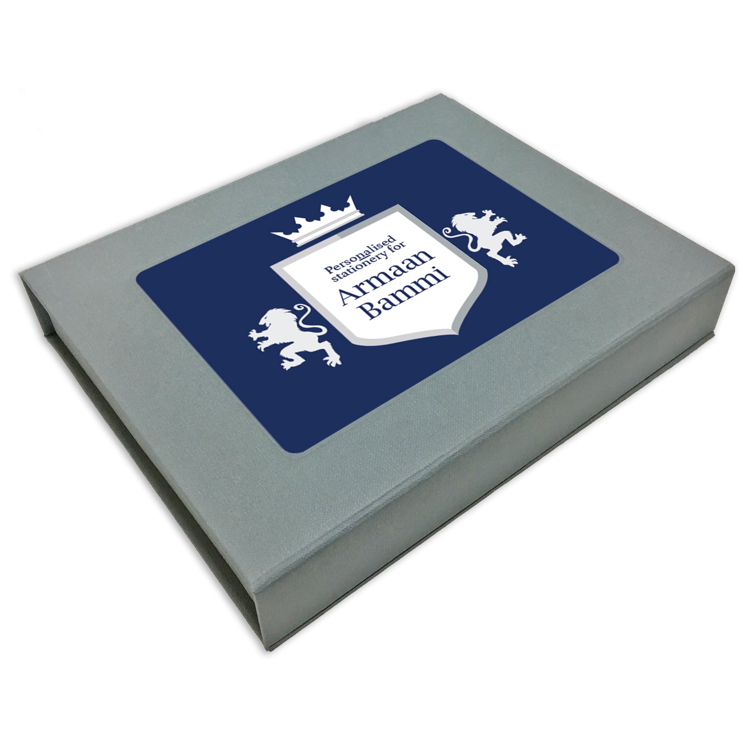 Personalized Stationery Gift Set - Monogram Crest, Set of 24 or 48