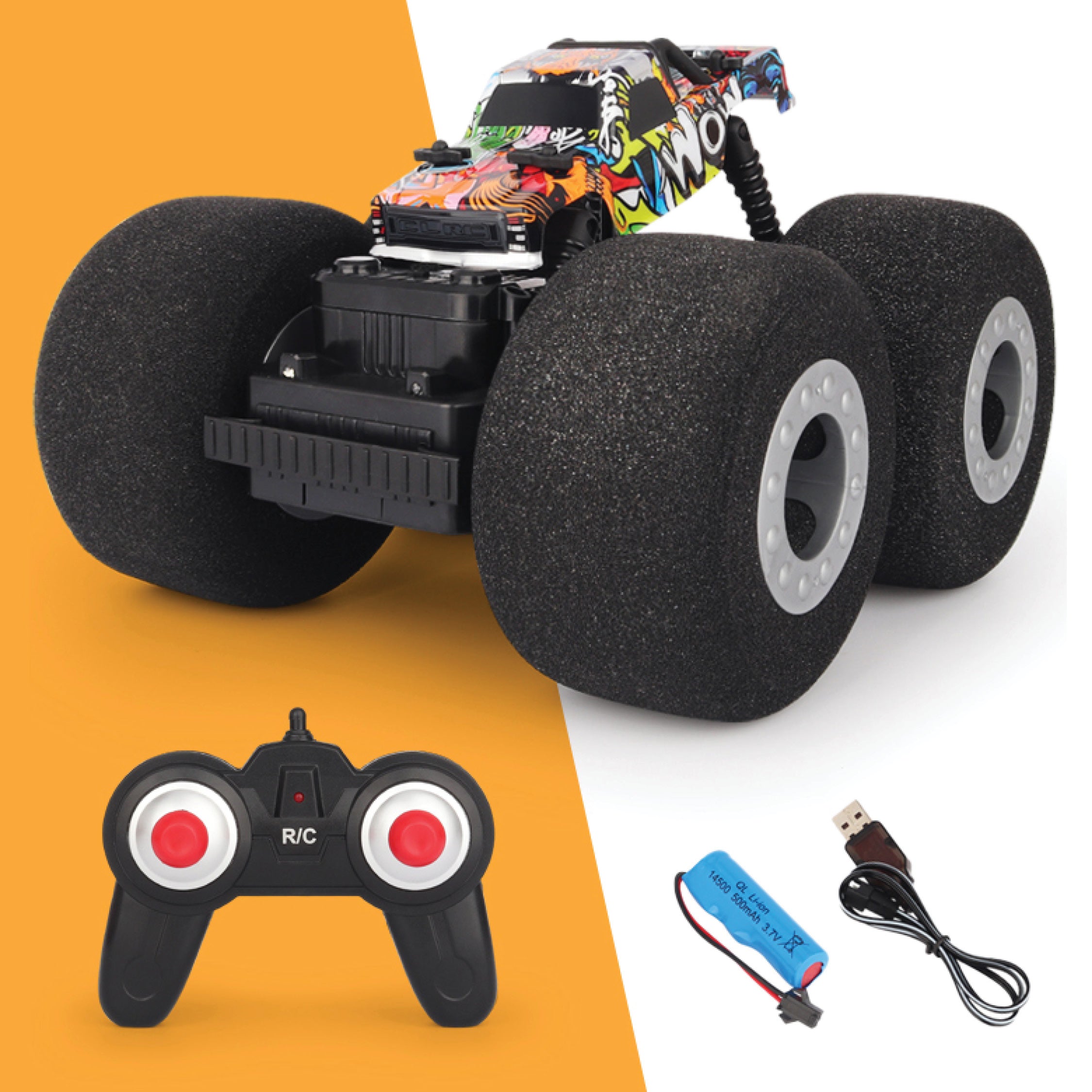 Playzu Remote Control Car Series, R/C  Monster car, Soft Wheel Racing Car for Boys |Teens |Adults Gifting Birthday Gift Return Gift