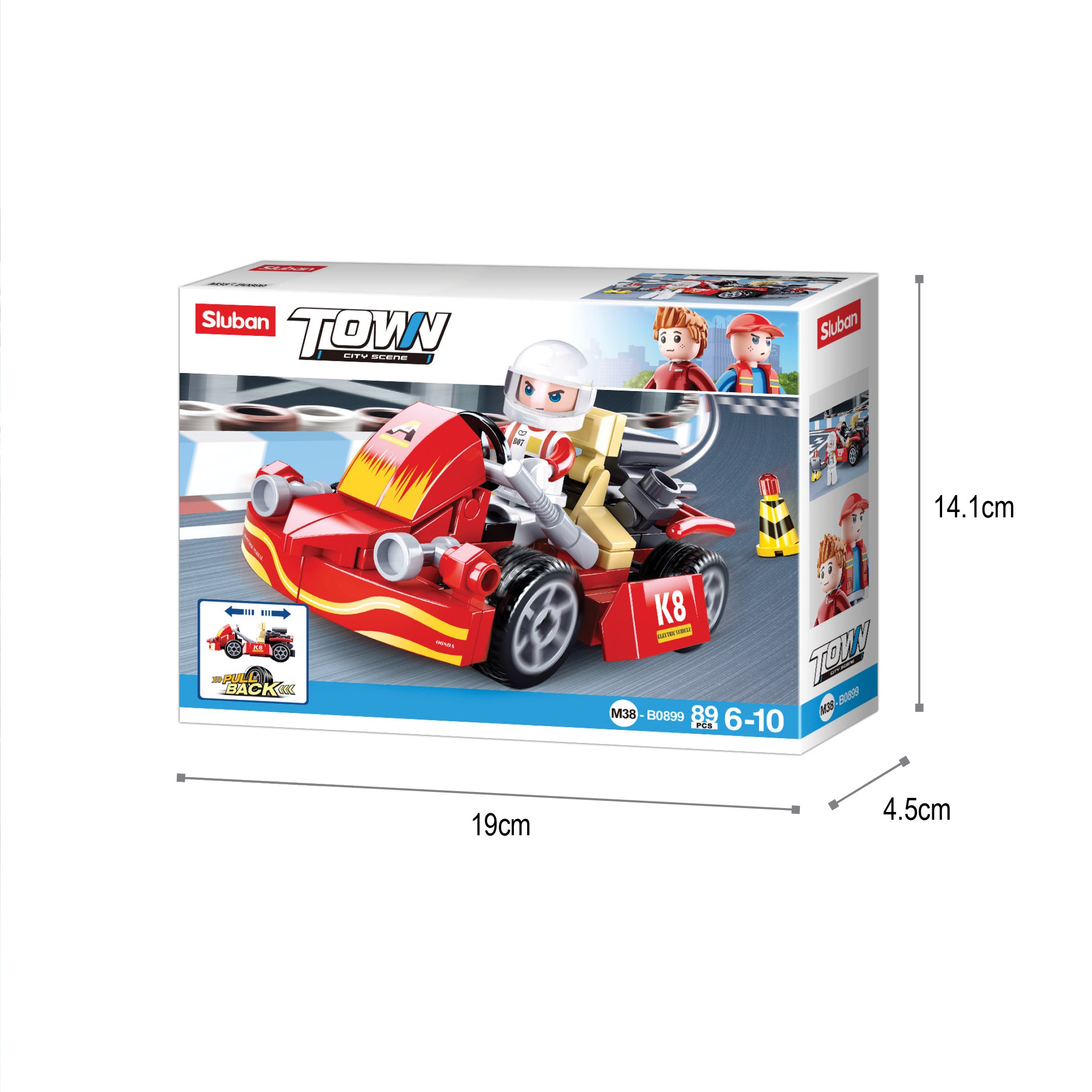 SLUBAN® KARTING (M38-B0899) (89 Pieces) Building Blocks Kit For Boys Aged 6 Years And Above Creative Construction Set Educational STEM Toy, Ideal For Gifting Birthday Gift Return Gift, Blocks Compatible With Other Leading Brands, BIS Certified.
