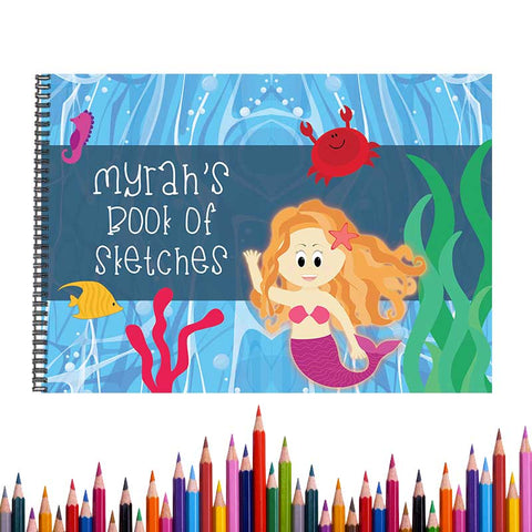 Personalised Mermaid Sketch Book