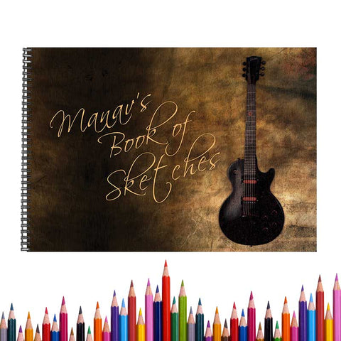 Personalised Guitar Sketch Book