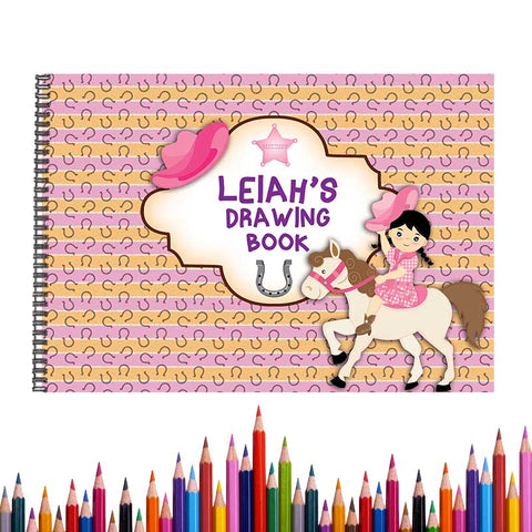 Personalised Cow Girl Sketch Book