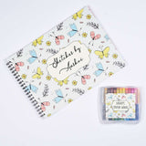 Sketch Books With Personalized Crayons - Butterfly