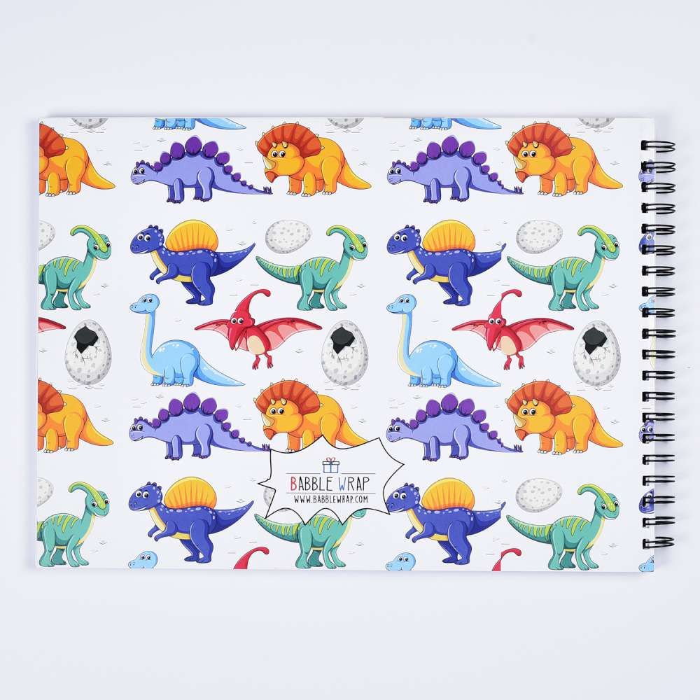 Sketch Books With Personalized Crayons - Dinosaurs