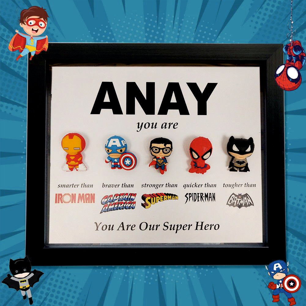 Personalized 3D Super Hero Frame - Iron Man