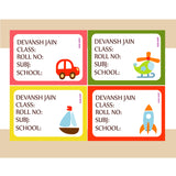 Personalised School Book Labels - Toy, Pack of 36