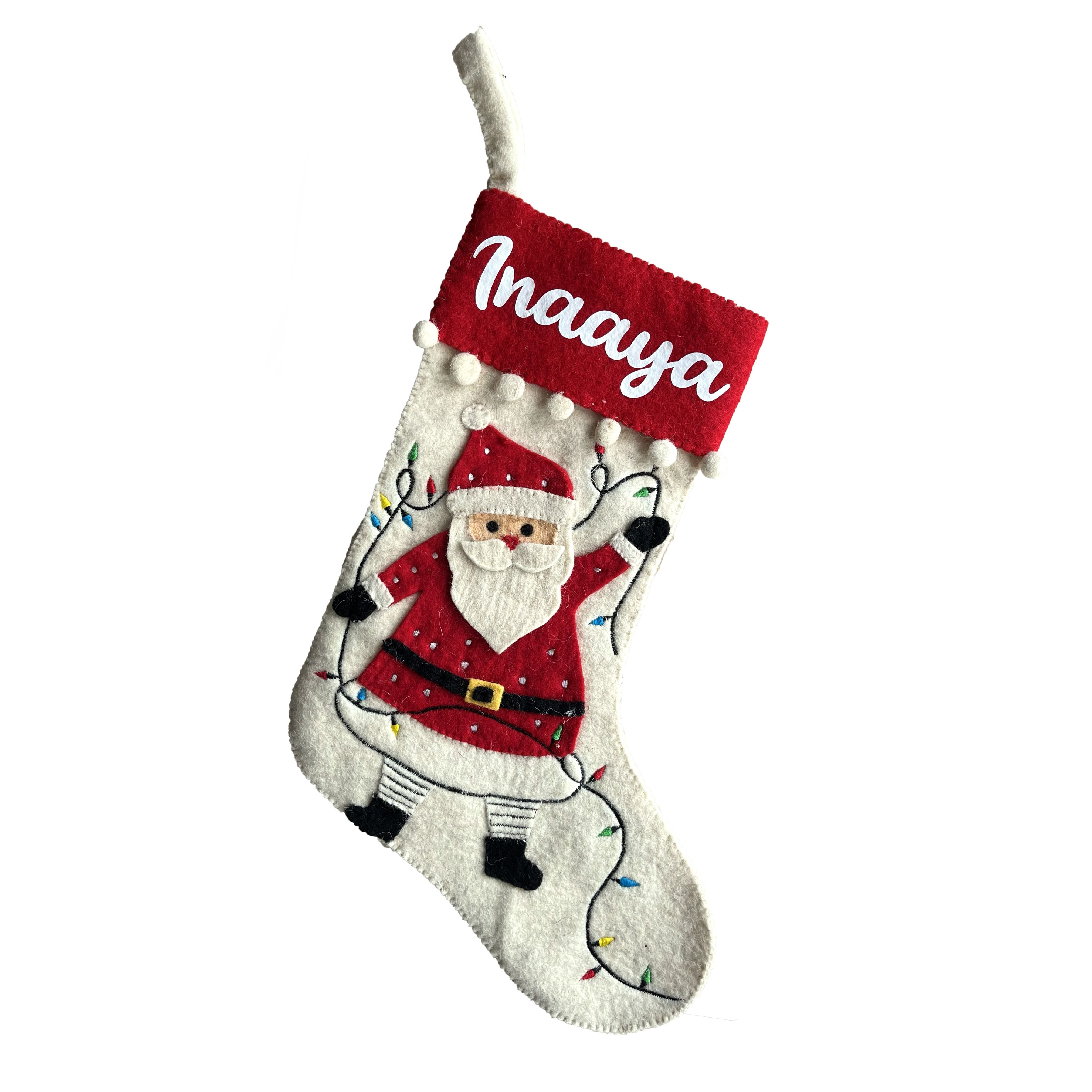 Personalised Festive Santa Stocking